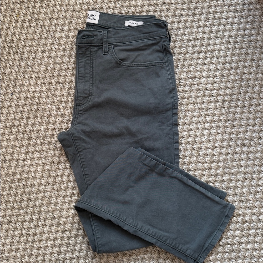 Flint and Tinder Pants Mens Size 32x32 Green Slim Fit